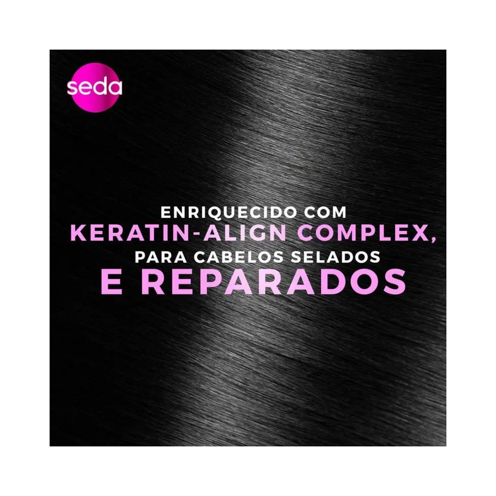 Imagem promocional destacando benefícios da máscara Seda Liso Perfeito