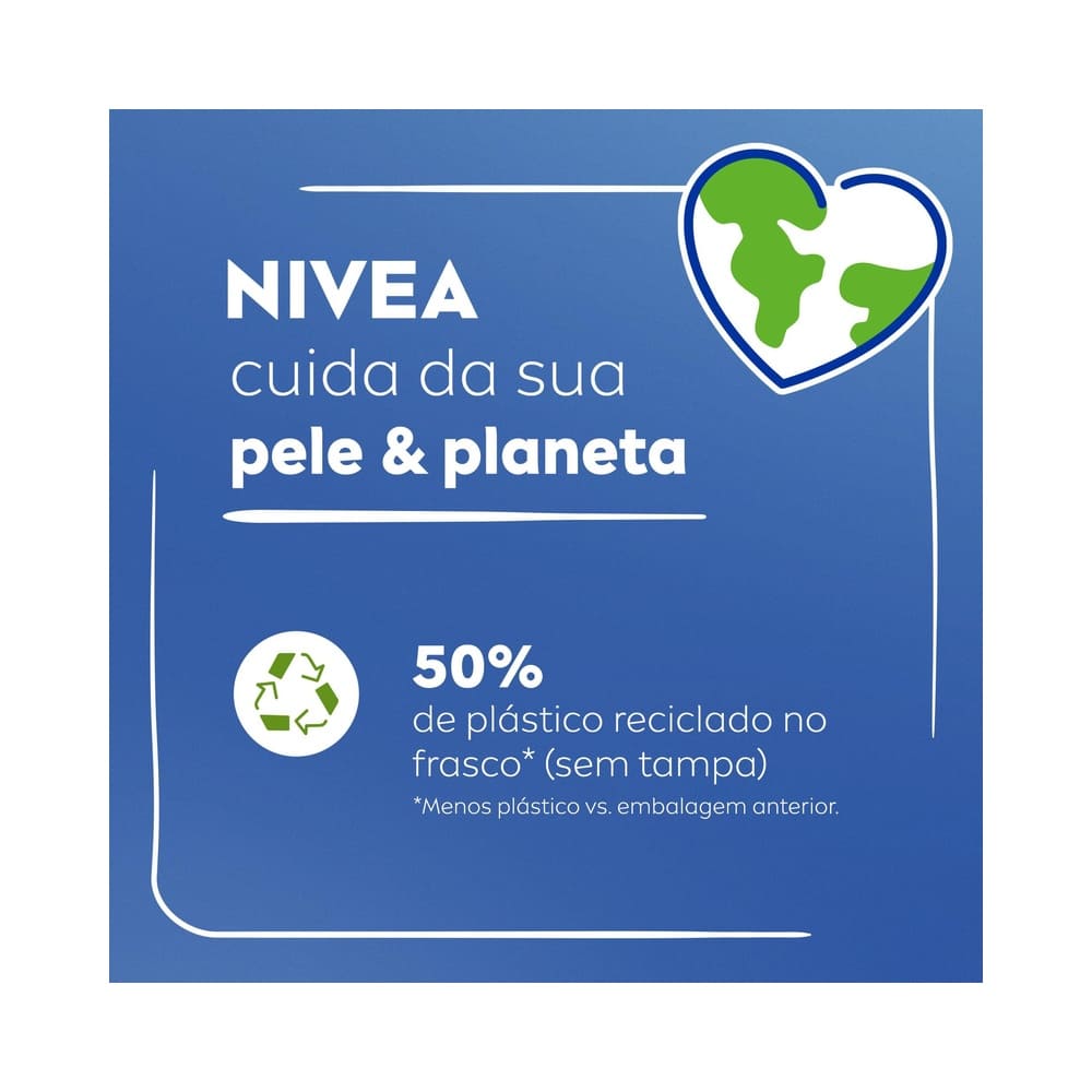 Imagem da Loção Hidratante Nivea Firmador Q10 aplicada na pele, mostrando textura cremosa