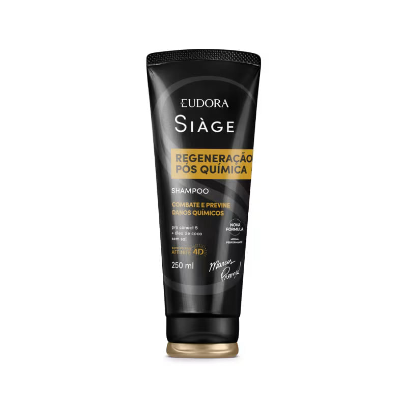 Shampoo Siàge Expert Regeneração Pós Química sem Sal 250ml em destaque sobre fundo branco.