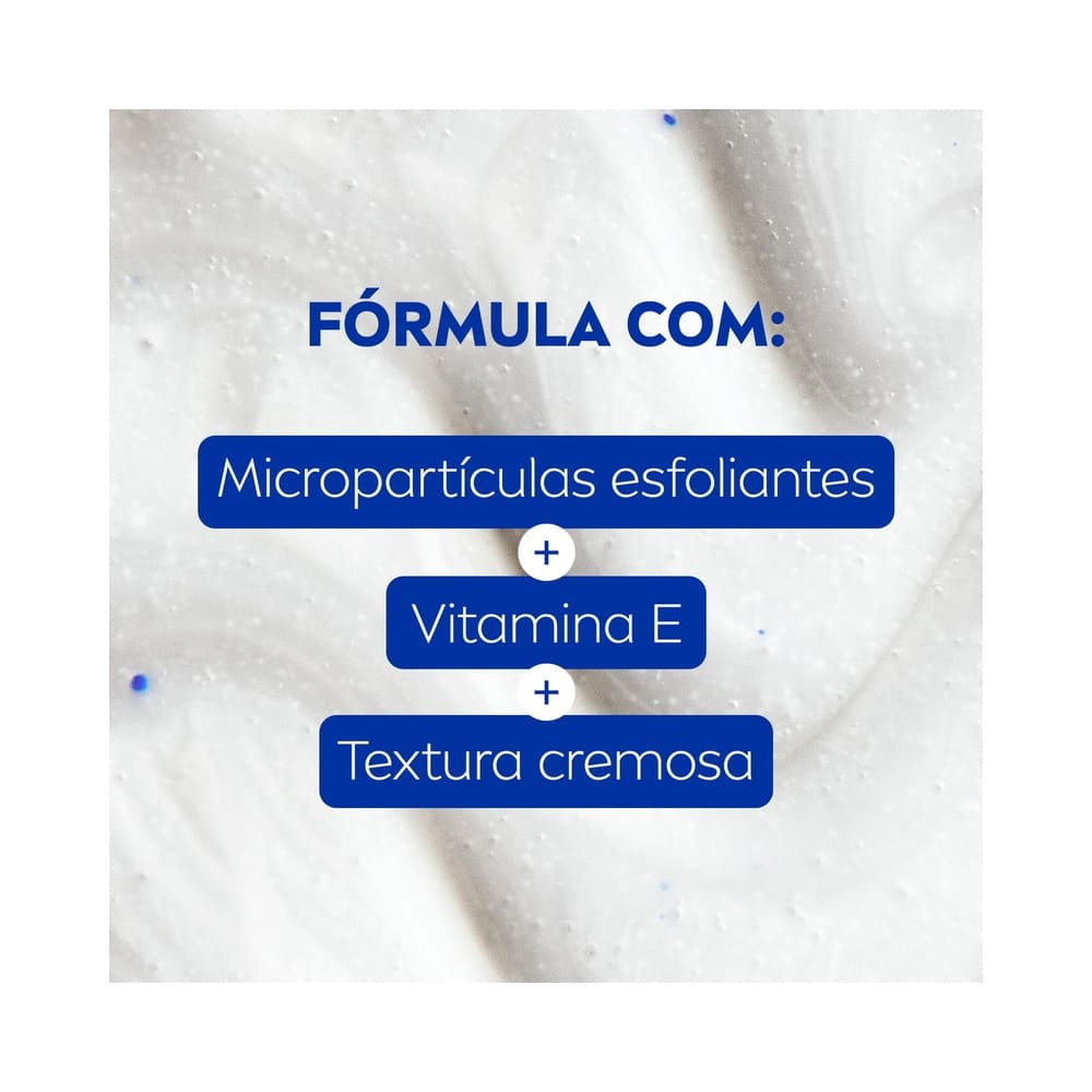 Fórmula do Esfoliante Corporal Nivea Banho com micropartículas e Vitamina E