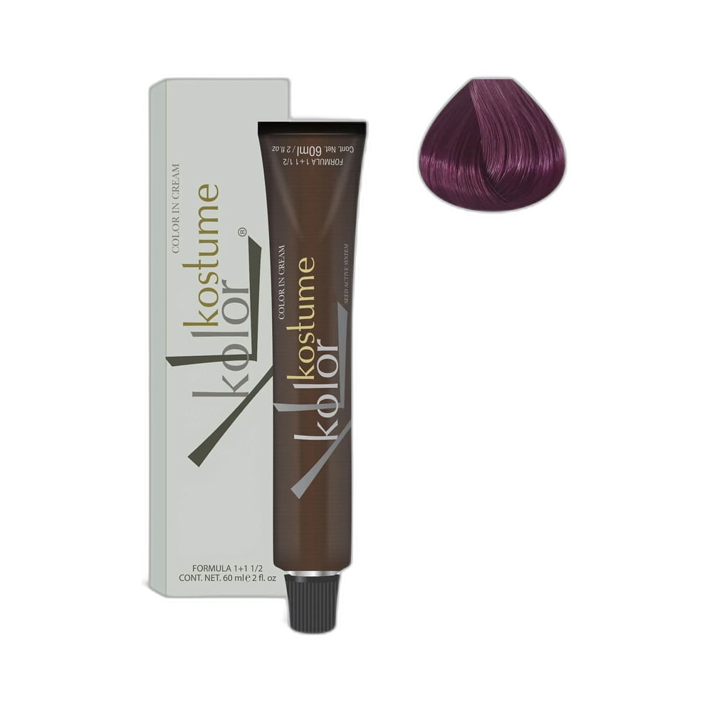 Imagem da Coloração Kostume Kolor 7.26 Marsala Prime com embalagem branca e tubo marrom escuro