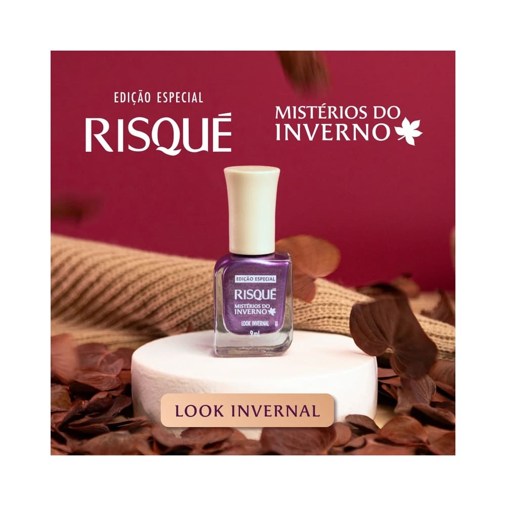 Esmalte Risqué Mistérios do Inverno Look Invernal Metálico em close