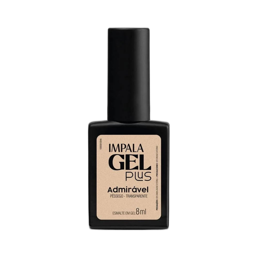 Frasco de Esmalte Impala Gel Plus Admirável 8ml transparente em destaque