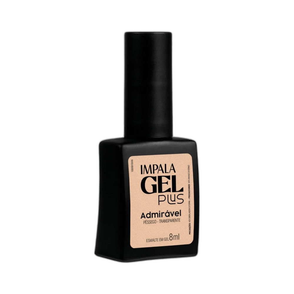 Esmalte Impala Gel Plus Admirável 8ml transparente em fundo branco