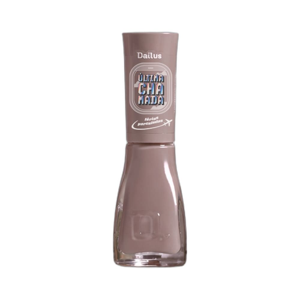 Frasco do Esmalte Dailus Última Chamada Férias Parceladas em destaque sobre fundo branco