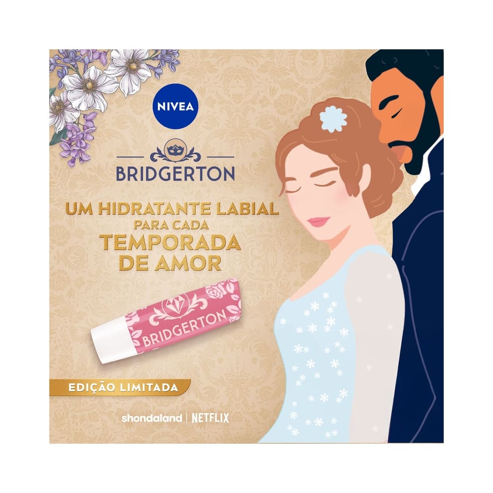 Hidratante Labial Nivea Merengue Rosé Bridgerton em detalhe