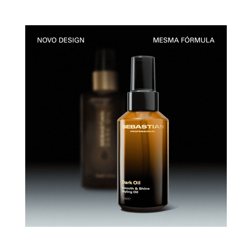 Óleo capilar Sebastian Dark Oil com embalagem premium