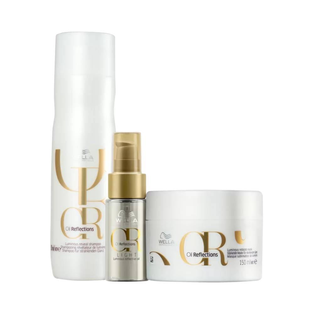 Produtos Wella Oil Reflections para definição de cachos