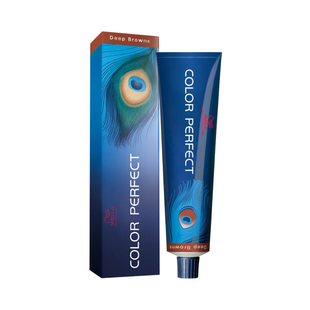 Embalagem da Coloração Color Perfect Deep Browns 6/7 Louro Escuro Marrom 60g